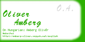 oliver amberg business card